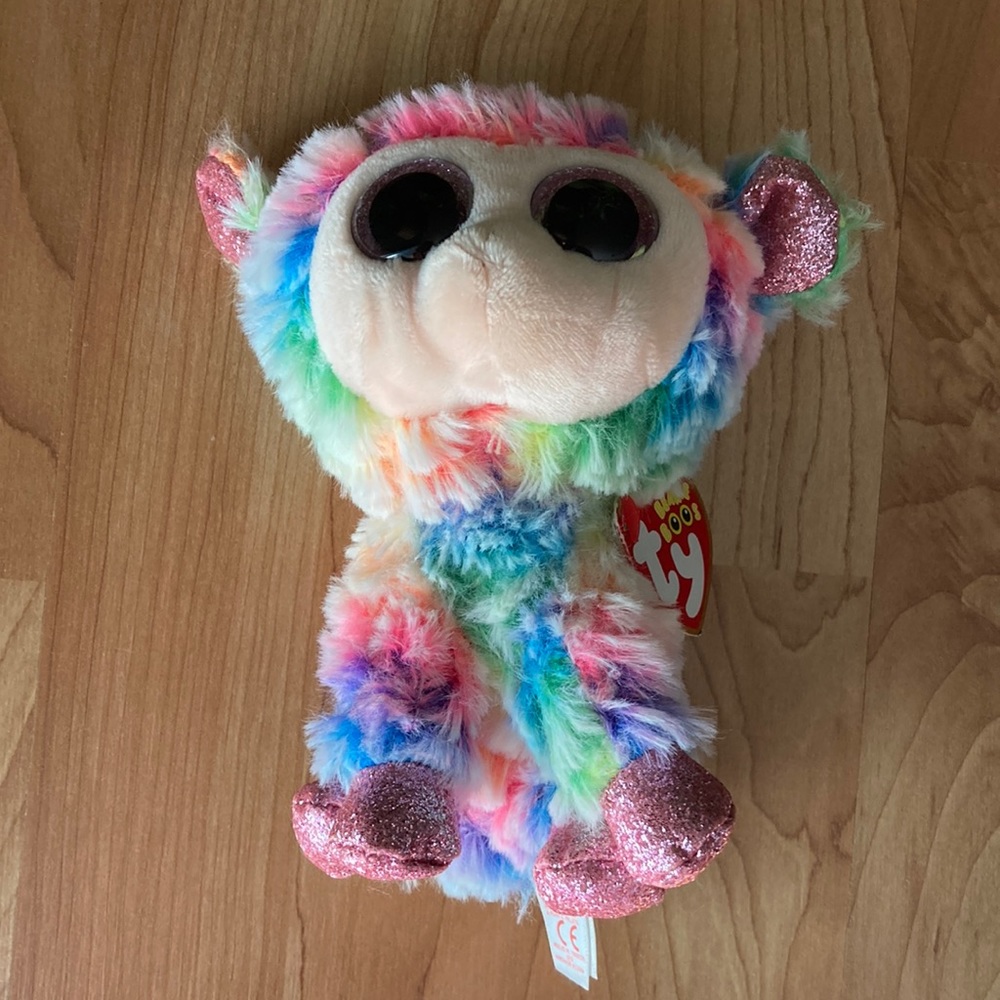 TY Beanie Boos Plush Daffodil Rainbow Lamb - Picture 9 of 15